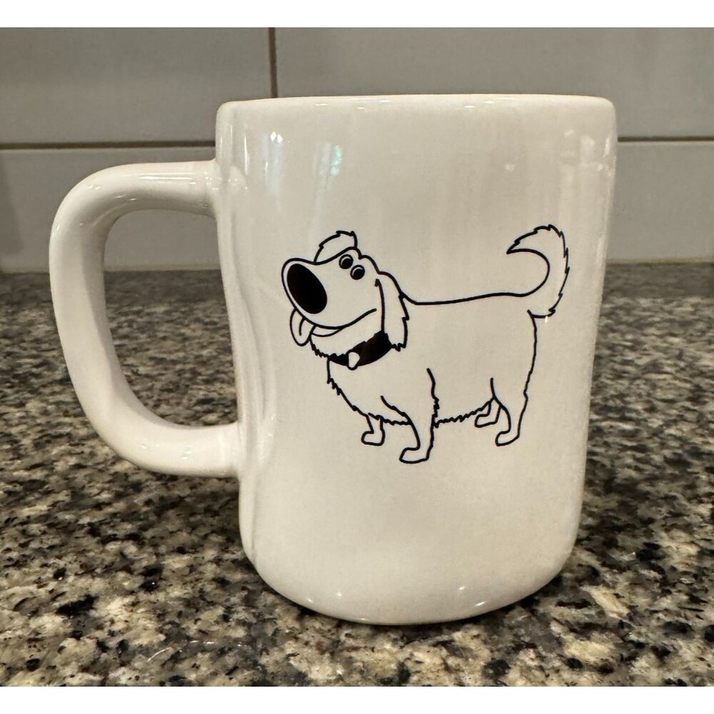 Rae Dunn Squirrel Mug Disney Pixar Movie Up Double-Sided With Doug the Dog 16oz